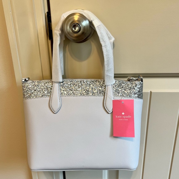 NWT Kate Spade Flash Glitter Satchel Purse - Picture 4 of 15